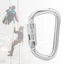 CATIYAHA 1 / 2 Kẹp Carabiner Thép, Khóa treo hình chữ D 40Cr Thép 45KN, Bạc bền bỉ Khóa tự động Carabiner Leo núi ngoài trời