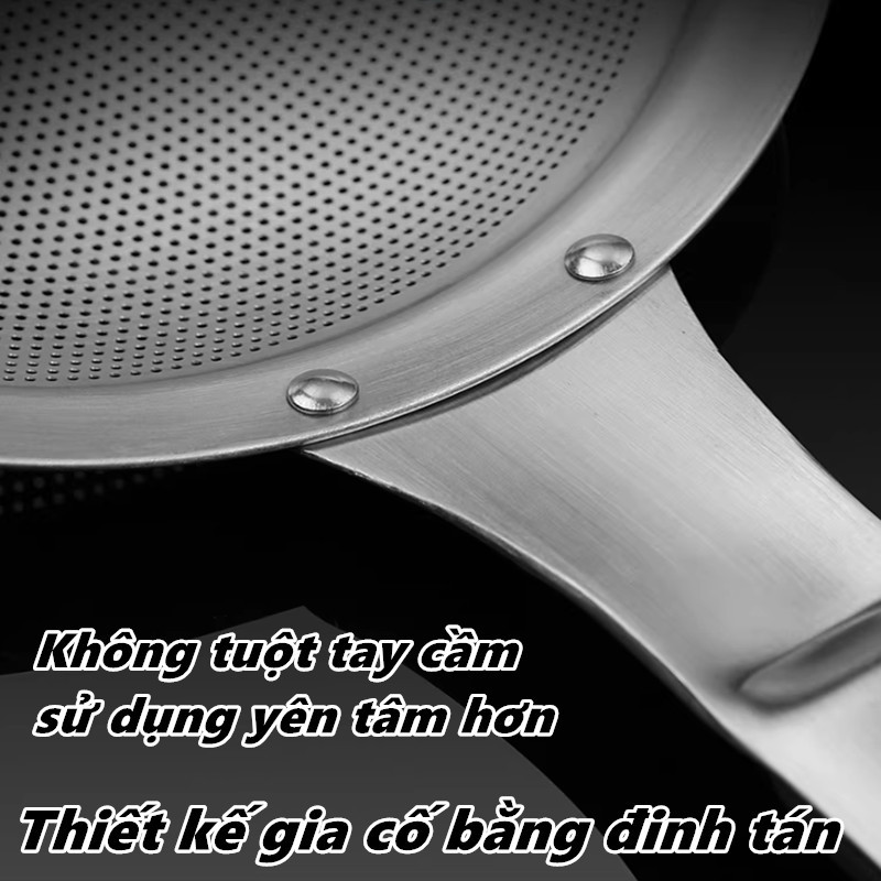 Rây Lọc Inox 304 Dày Bền, Đa Năng Cho Bếp - Lọc Bột, Sữa Đậu, Vớt Lẩu,Dày Bền, Dễ Vệ Sinh (8-15cm)