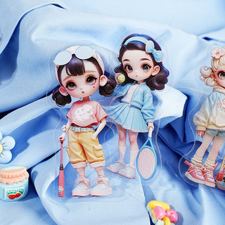 ENWEI 10 Chiếc [Dòng Cô Gái Dễ Thương] Nhãn Dán PET Chủ Đề Cô Gái Dễ Thương Phong Cách Hoạt Hình Cho Tạp Chí Cắt Gác Đế Trang Trí Đồ Dùng Người Lập Kế Hoạch Trang Trí Nhà Thoải Mái