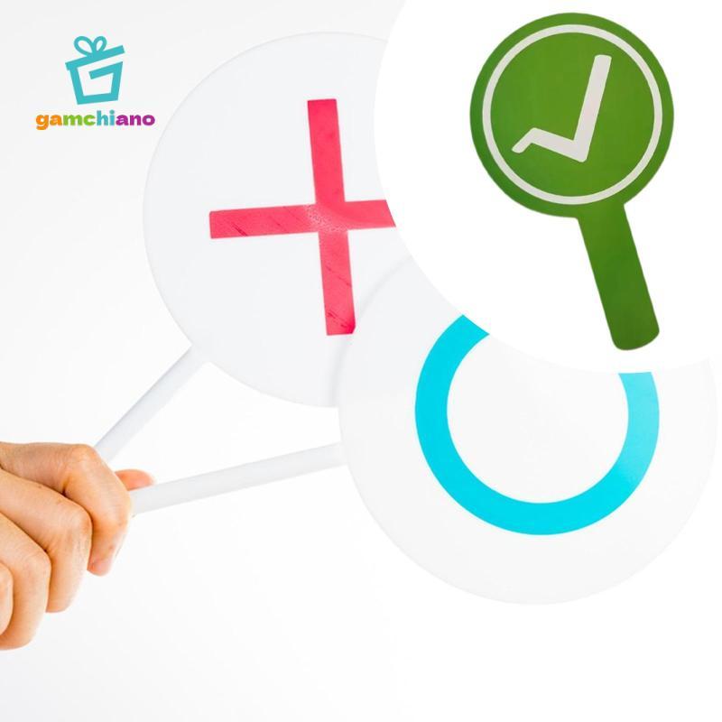 Gamchiano Lớp Học Thật Giả Dấu Hiệu Mái Chèo Chất Liệu Cảm Thấy Giáo Dục Bỏ Phiếu Bảng Trả Lời Cho Trẻ Em Giáo Viên Nhóm Hoạt Động