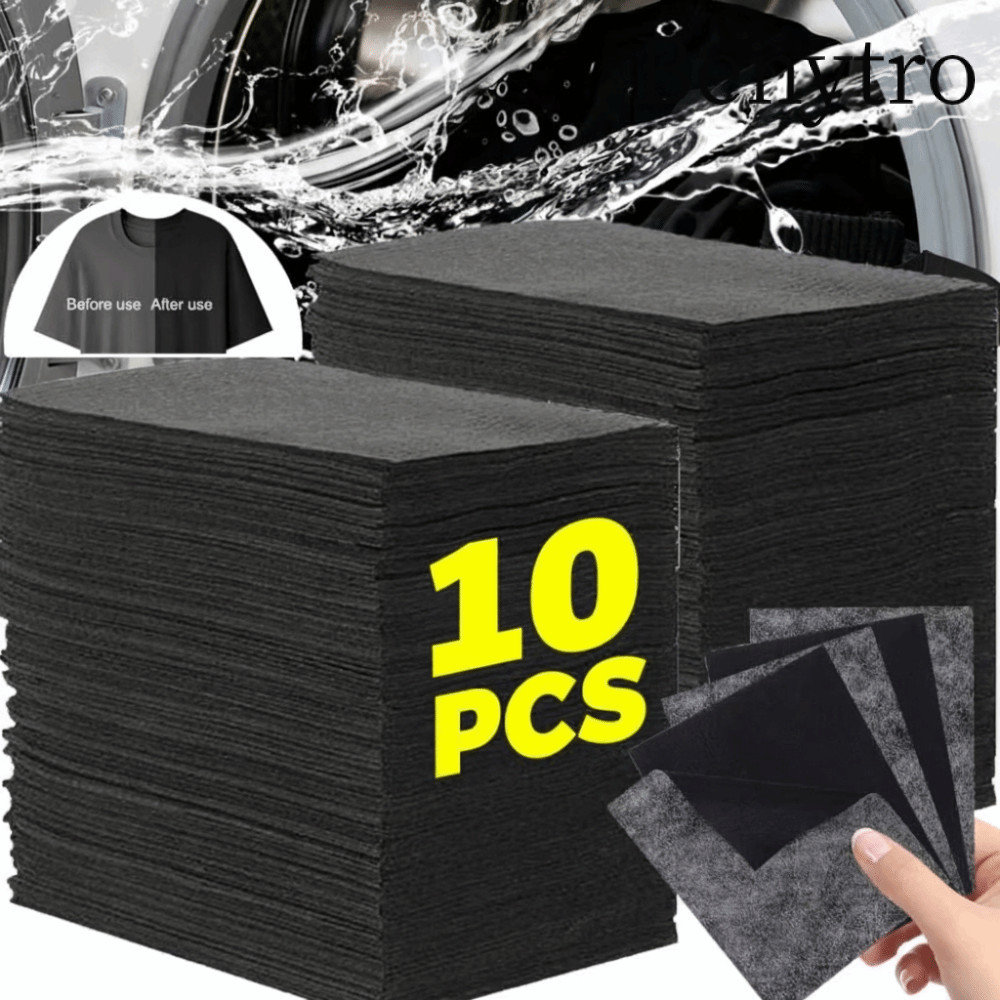 Benytro BENYTRO 1 / 10 Tấm phục hồi quần áo màu đen, Giặt ủi dễ sử dụng Phim làm đen quần áo, Giấy nhuộm màu đen đa năng chống phai màu cho máy giặt Quần áo Làm sáng da