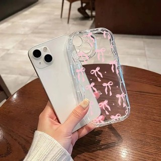 Ốp Sóng Nơ Xanh Hồng Hàn Quốc Cho Samsung Galaxy S26 Plus S26 Ultra S26 + A32 A25 A24 A23 A22 A12 Vỏ Sóng 3D Ốp điện thoại Mềm