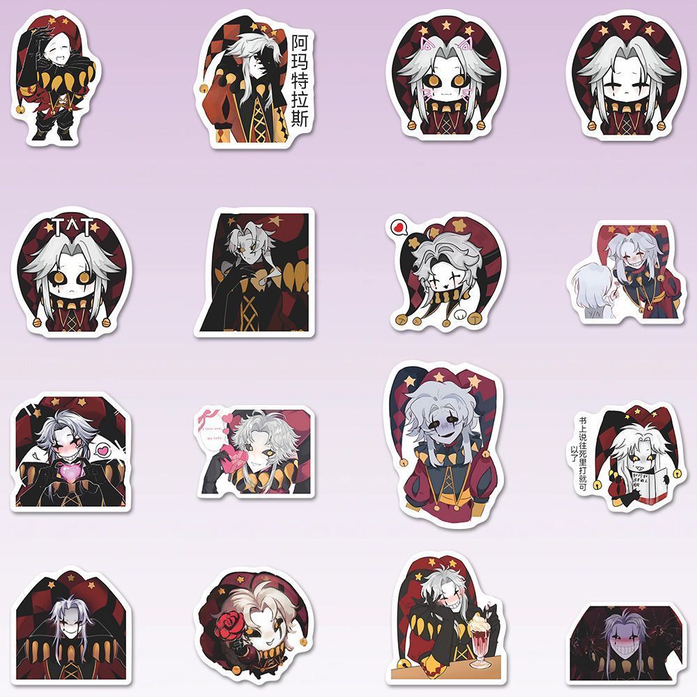 60 Chiếc HOT The Freak Circus Pierrot Harlequin Jester Anime Dán DIY Trang Trí Laptop Vali Điện Thoại Notebook Nhãn Văn Phòng Phẩm Miếng Dán Chống Thấm Nước Miếng Dán Đồ Chơi