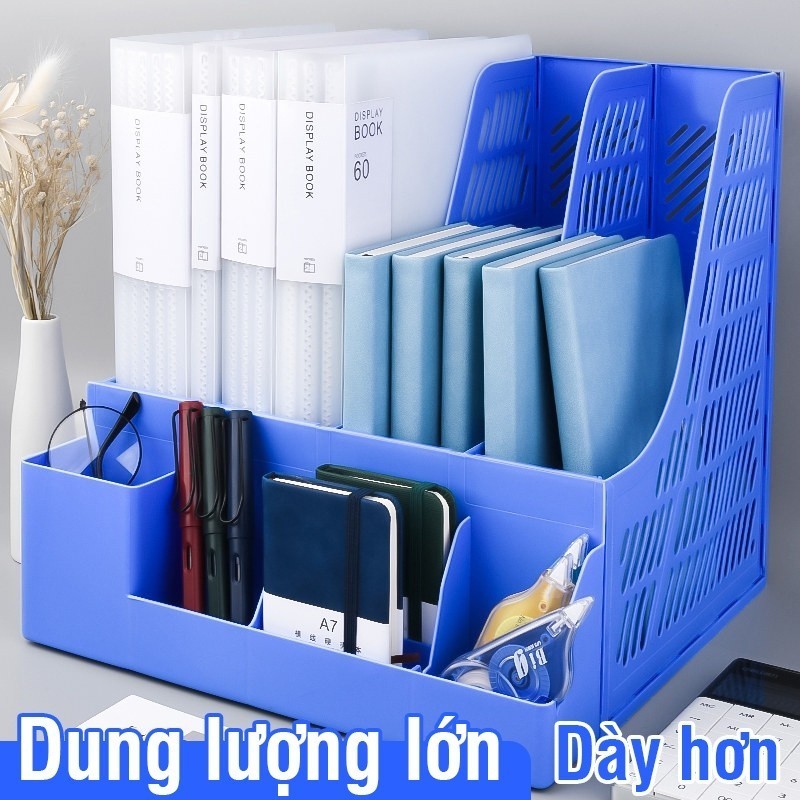 Kệ đựng tài liệu A4, kệ đựng sách 3/4 ngăn đa chức năng, mang đến sự ngăn nắp cho bàn làm việc học sinh