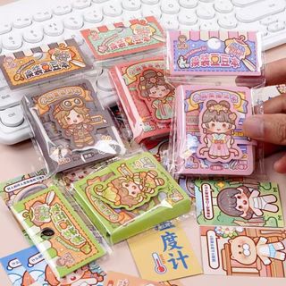 Trang Điểm Trò Chơi Doudou Sách Đầu Ngón Tay Doudou Sách Miếng Dán Sách Hoạt Hình Dễ Thương Sổ Tay Miếng Dán Chất Liệu Miếng Dán20260113