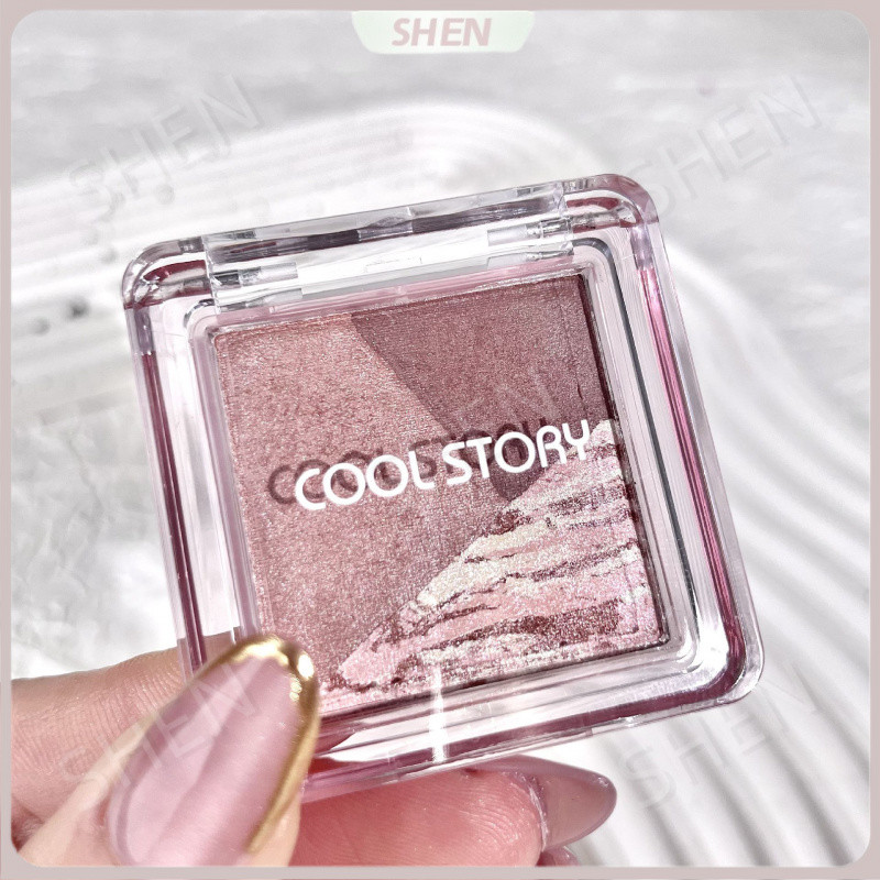 Một Bảng Trang Điểm COOLSTORY Nướng Phấn Mắt 3 Màu Ngọc Trai Matte Primer Làm Sâu Sáng Trang Điểm Phấn Mắt Bảng