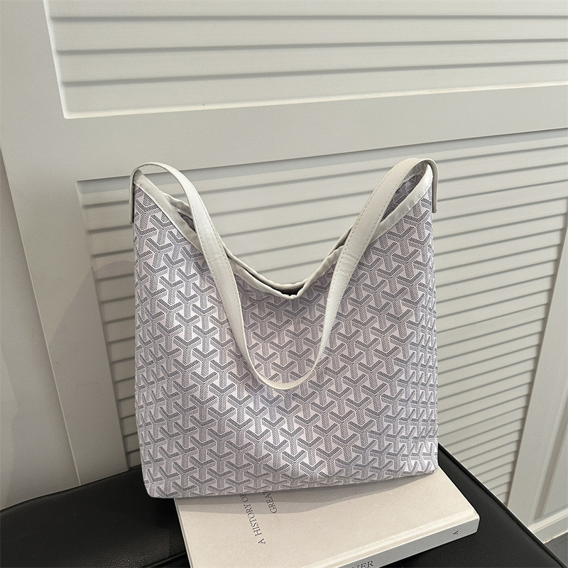 GC2 2026 Mới PU Thanh Lịch Túi Đeo Vai Thời Trang Kết Cấu Đá Dung Tích Lớn Túi Tote CG2
