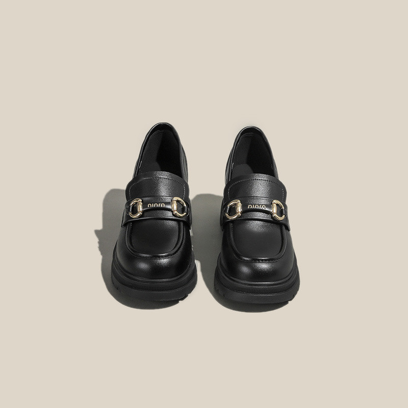 Size Nhỏ 33-40 Giày Da Nhỏ Anh Quốc Nữ Đế Dày Đế Mềm Loafer Phong Cách Pháp Bên Trong Tăng Chiều Cao Giày Đơn Phong Cách Mùa Thu J1ZX