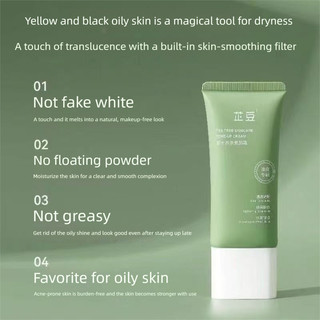 ZHIDOU Tea Tree Tone-Up Cream Hide Pores Natural And Makeup Free Feel Control Oil Without Stuffiness On Skin Kem dưỡng tông màu đa chức năng