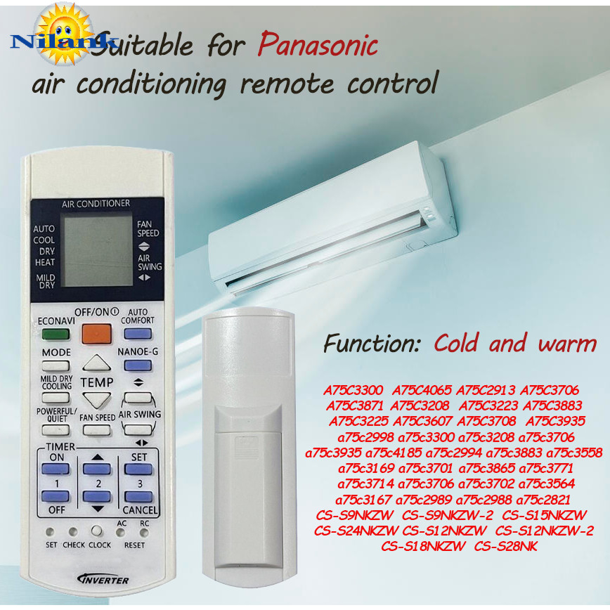 remote Điều Khiển Máy Lạnh Điều Hòa Panasonic 2chiều A75C3300