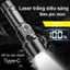 Đèn Pin 20W Zoom & Màn Số - Pin 800mAh (5-8H), Sạc Type-C, IPX7, Lý Tưởng Cho Đi Bộ, Cắm Trại & Săn Bắn