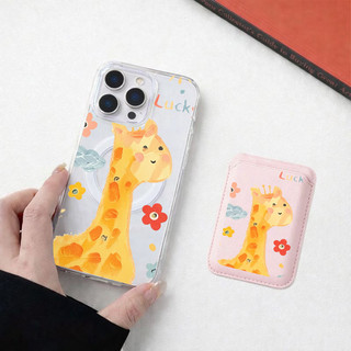 Ví họa tiết hươu cao cổ dễ thương Vỏ chống sốc Thích hợp cho iPhone 11 12promax 12 13 14 15 pro max Ốp điện thoại 14promax 15pro 16 Pro max 17 17air 17promax Vỏ