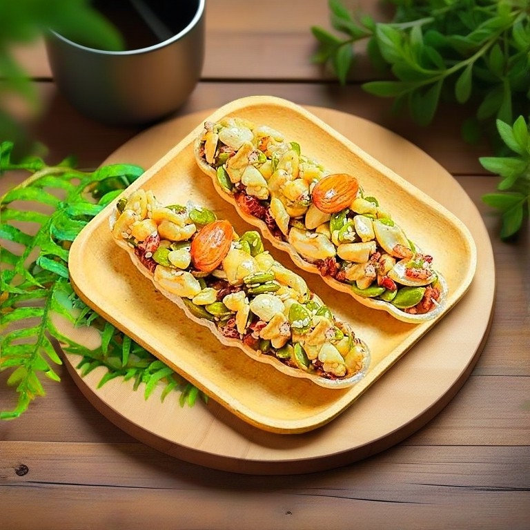 1 KG Bánh Thuyền Mix Hạt Dinh Dưỡng Giúp Giảm Cân, Ăn Kiêng - Bao Hàng Date mới