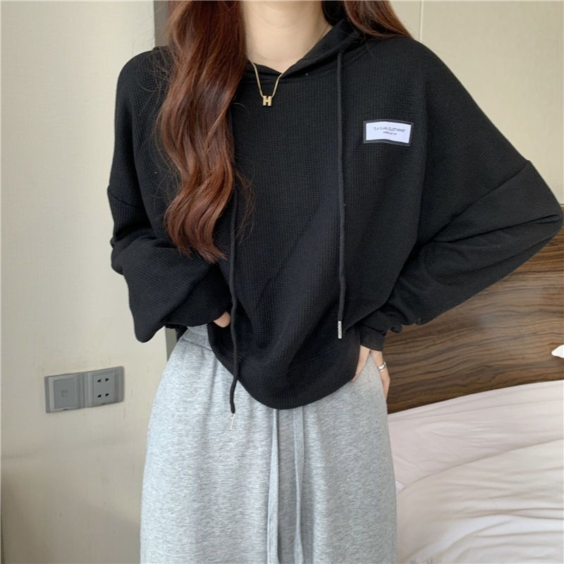 Áo hoodie nữ dáng rộng có mũ trùm đầu, phiên bản Hàn Quốc phù hợp mùa thu đông