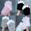 ESSENCEH 1 Găng Tay Cosplay Mèo, Găng Tay Móng Vuốt Mèo Sang Trọng Hoạt Hình, Làm Dày Squeaking Động Vật Cosplay Găng Tay Đạo Cụ