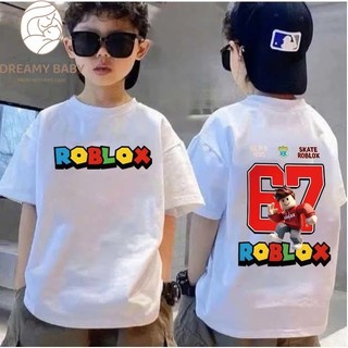 COD✅ (Hồ Chí Minh)DREAMY BABY Roblox Áo phông trẻ em | 67 Tay ngắn phong cách đường phố, áo cotton mùa hè cho bé trai