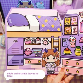 NEATNOOK Miếng dán sách yên tĩnh, Sách dán thủ công giáo dục, Sách dán PET hoạt hình sáng tạo cho trẻ em