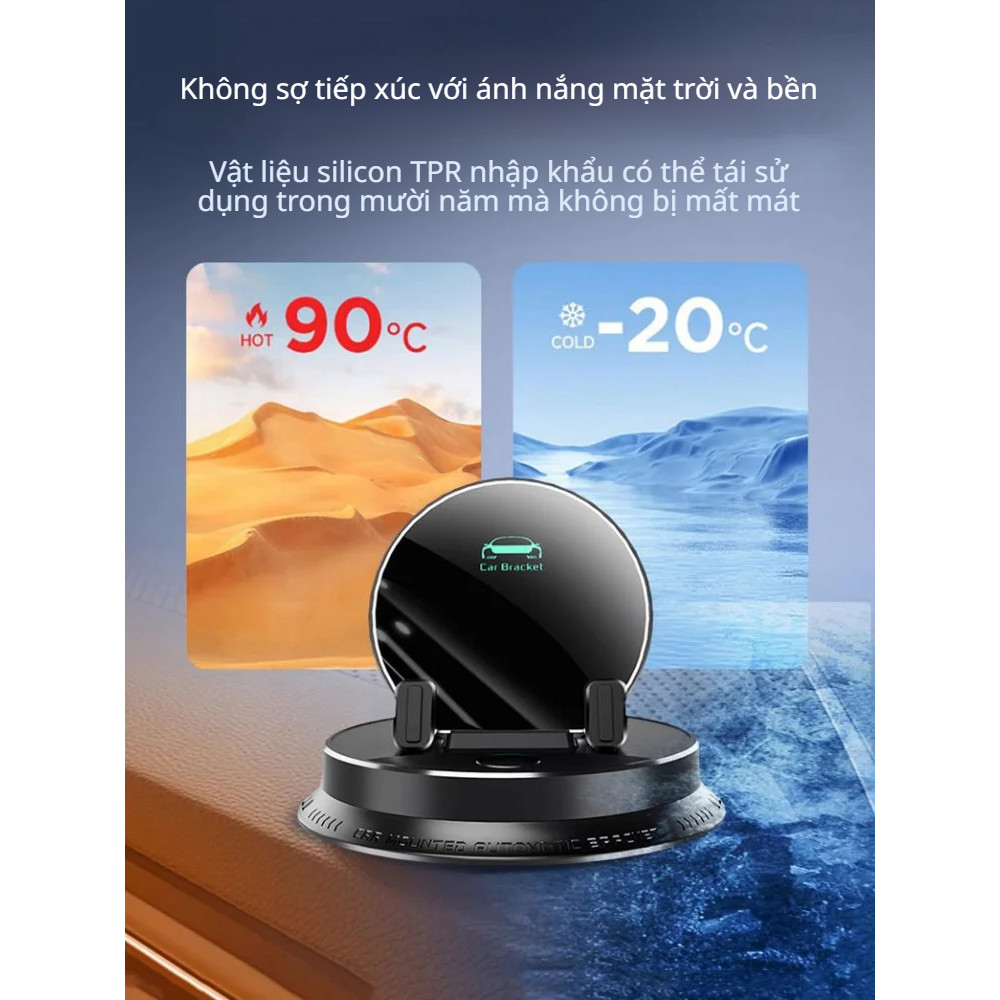 Giá đỡ điện thoại đa năng/giá đỡ điện thoại trên xe hơi/giá đỡ điện thoại chống trượt có thể điều chỉnh 360°/giá đỡ điện thoại an toàn khi lái xe/giá đở điện thoại ô tô