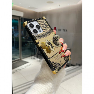 Ốp lưng iPhone 16 16E 15 14 13 12 11 Pro Max mới sang trọng thời trang giá đỡ bướm chống rơi