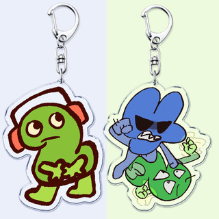 Cute Game BFDI BFB Keychains for Accessories Bag Bfdi Teardrop Sketchpad Two Four X Key Chain Ring Gifts Gamer Frie