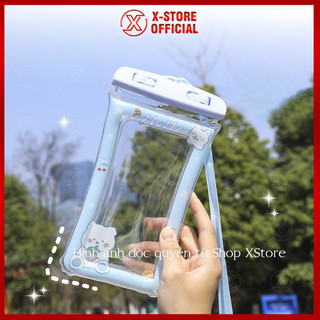 Bao chống nước điện thoại hoạt hình dễ thương, túi có dây đeo cổ, cảm ứng mượt, bao chống nước cho điện thoại TCNCTK