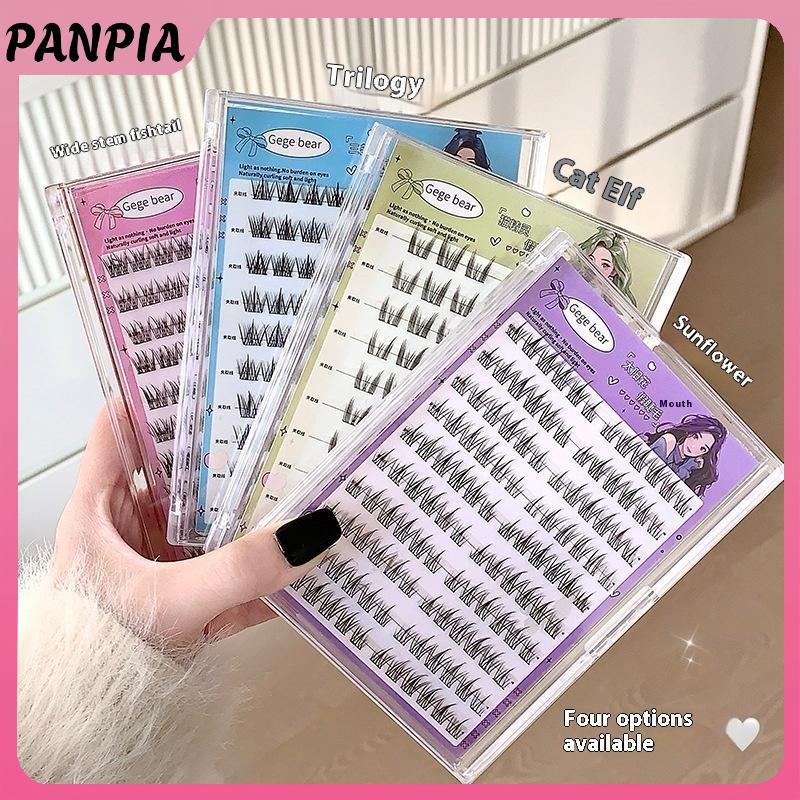 PNPIA-Gege Bear -Gloe Lông mi giả - Ứng dụng 3 bước dễ dàng, vẻ ngoài tự nhiên, hoàn hảo cho người mới bắt đầu với ống hút hướng dương