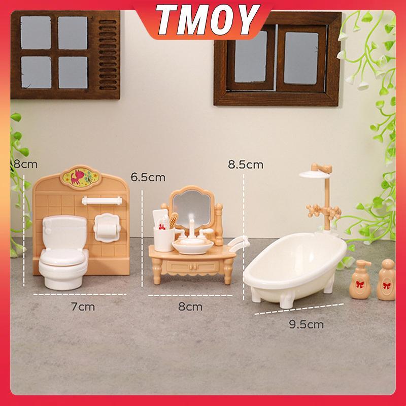 TMOY 1 Bộ 1: 12 Nhà Búp Bê Thu Nhỏ Bồn Tắm Bồn Tắm Bồn Tắm Bộ Đồ Nội Thất Mô Hình Nhà Trang Trí Đồ Chơi Nhà Búp Bê Phụ Kiện TMOY