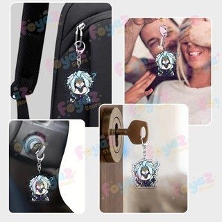 Cute Cartoon Dottore Keychains for Accessories Game Gamer Anime Jewelry Keyrings Chibi Charm Friends Gifts