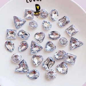 Set charm nhựa giả pha lê - Set charm gắn dép 7 chi tiết- Phụ kiện DIY xinh