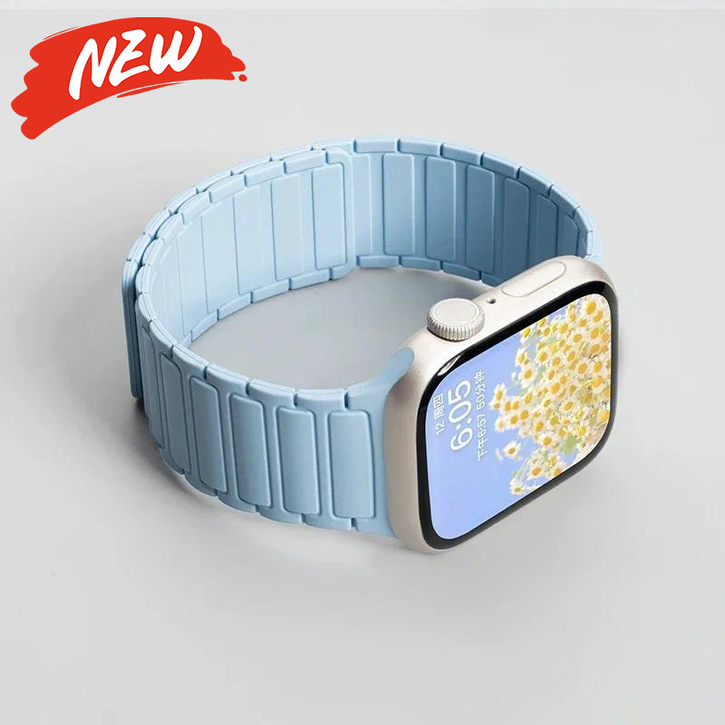 Dây đeo silicon từ tính tương thích cho Apple Watch Series11 / 10 46mm 42mm Ultra3 / 2 / 1 49mm 9 8 7 6 5 SE 45mm 44mm 38 40 41mm