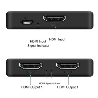 Bộ chia HDMI đa luồng, 1 ra 2, Bộ chia HDMI, 4K, Từ 1 máy tính ra 2 màn hình, Cùng 1 lúc