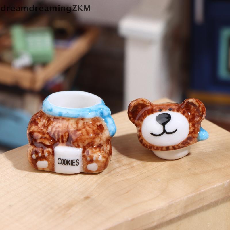 [dreamdreaming] 1 / 3 Bộ Búp Bê Thu Nhỏ Gấu Sứ Bánh Quy Và Lọ Kẹo Đồ Trang Trí Cho Búp Bê Tự Làm Phụ Kiện Trang Trí Tiệc Nhà Bếp [zkm]