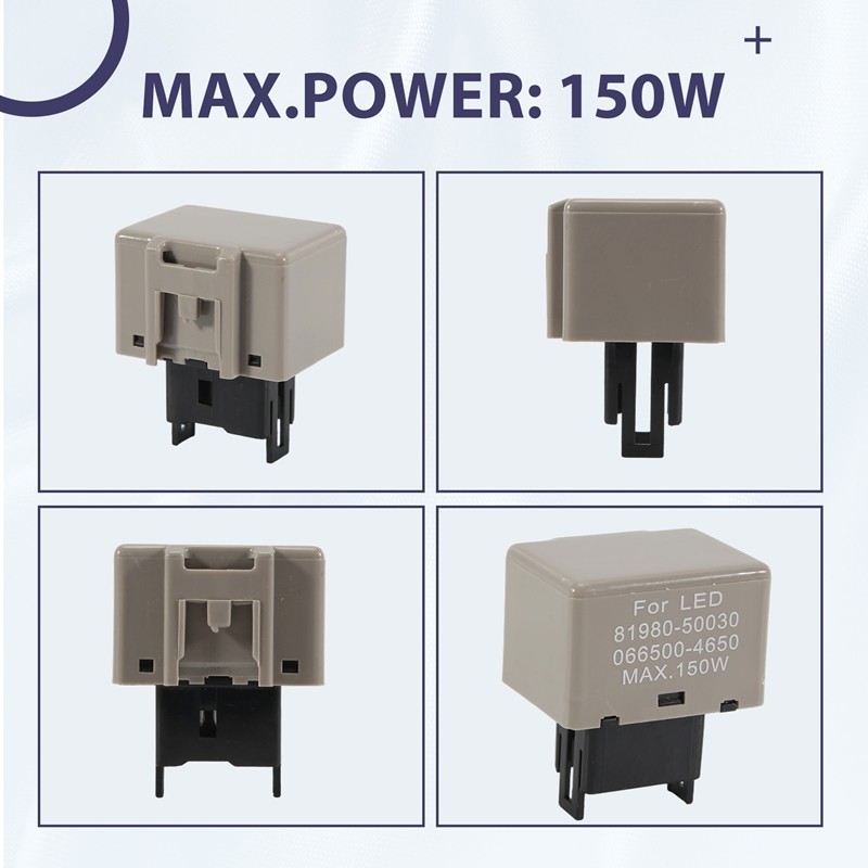Phụ kiện ô tô Rơle nhấp nháy điện tử 8 chân cho bóng đèn LED 81980-50030 066500-4650