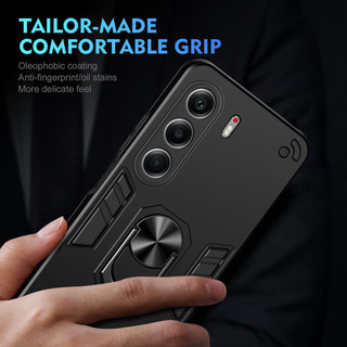 Dành Cho Tecno Camon 40 Pro 4G / 5G Ốp điện thoại Chiến Binh Thiết Kế Lưng Cứng Có Giá Đỡ Nhẫn Chống Sốc Mềm TPU Nâng Cạnh Vỏ Mỏng