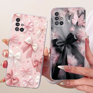 Dành Cho Samsung Galaxy A51 5G Ốp Lưng SM-A516B SM-A516F Vỏ Silicon Trong Suốt Hoa Bướm Thời Trang Vỏ Mềm Cho Samsung A51 5G