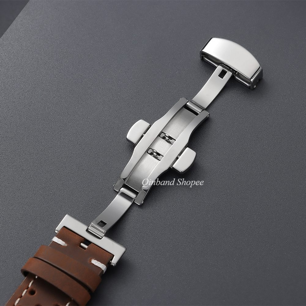 Khóa Bướm - Phát Hành Nhanh Da Bò Vintage Da Thật Chính Hãng Dây Đeo Đồng Hồ 18 / 19 / 20 / 21 / 22 / 24mm Vòng Tay Đồng Hồ Dành Cho Nam Nữ Da Porous Racing Rally Watchbands