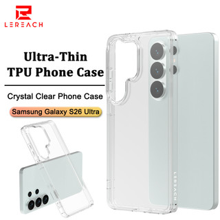 Ốp Điện Thoại Lereach Crystal Clear Cho Samsung Galaxy S26 Ultra S26 Plus S26 Chống Sốc Siêu Mỏng | Chống Trầy Xước