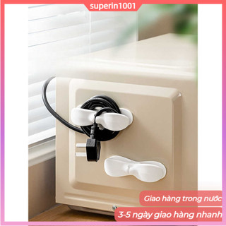 (Vận chuyển địa phương) Kẹp dây thiết bị nhà bếp Giá đỡ phích cắm tường Phòng ngủ Tổ chức dây nguồn và quản lý cáp dữ liệu