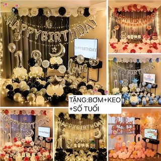 (MIỄN SHIP) Các mẫu trang trí bóng happy birthday mừng sinh nhật,trang trí sinh nhật tiệc sinh nhât tiệc thôi nôi DF8