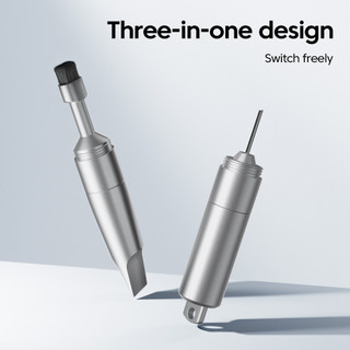 Elough 3 trong 1 Móc chìa khóa đa chức năng Dụng cụ mở gói Bàn chải làm sạch Công cụ loại bỏ thẻ SIM