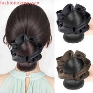 Tóc Giả Hoa Bun với Lông Tơ Tự Nhiên Bóng, Kẹp Tiện Lợi Cho Vẻ Ngoài Thanh Lịch