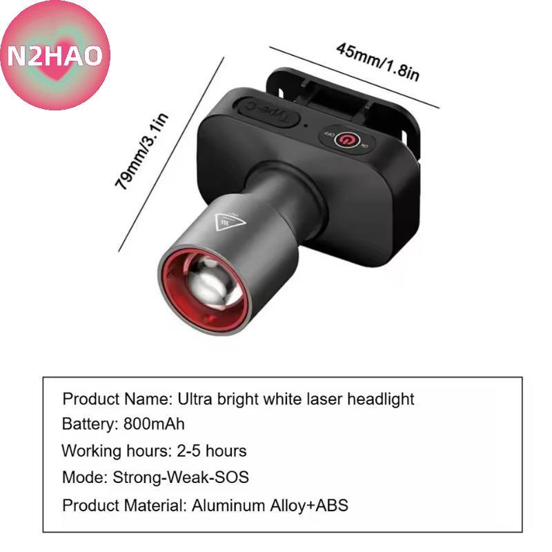 Đèn pha Zoom LED N2HAO - Sạc lại, Chống Nước, Tiêu Cự Điều Chỉnh Được Cho Cắm Trại