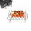 Giá nướng nồi chiên không khí bằng thép không gỉ Yoo với 4 xiên cho phụ kiện nấu ăn BBQ
