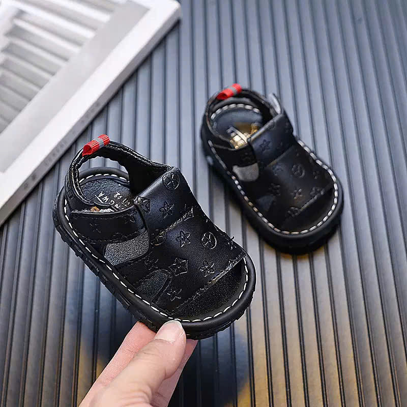 ( hàng sẵn ) sandal bé gái - dép rọ tập đi cho bé trai nhẹ có còi bíp bíp tít tít chống trượt từ 6m C37 ( có video )