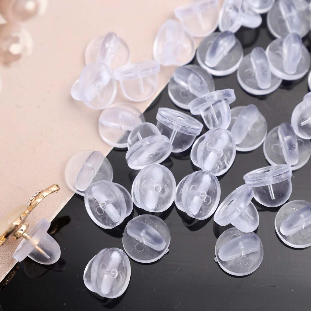 Khóa mũ bướm nhựa trong suốt - Phụ kiện DIY và ghim ve áo