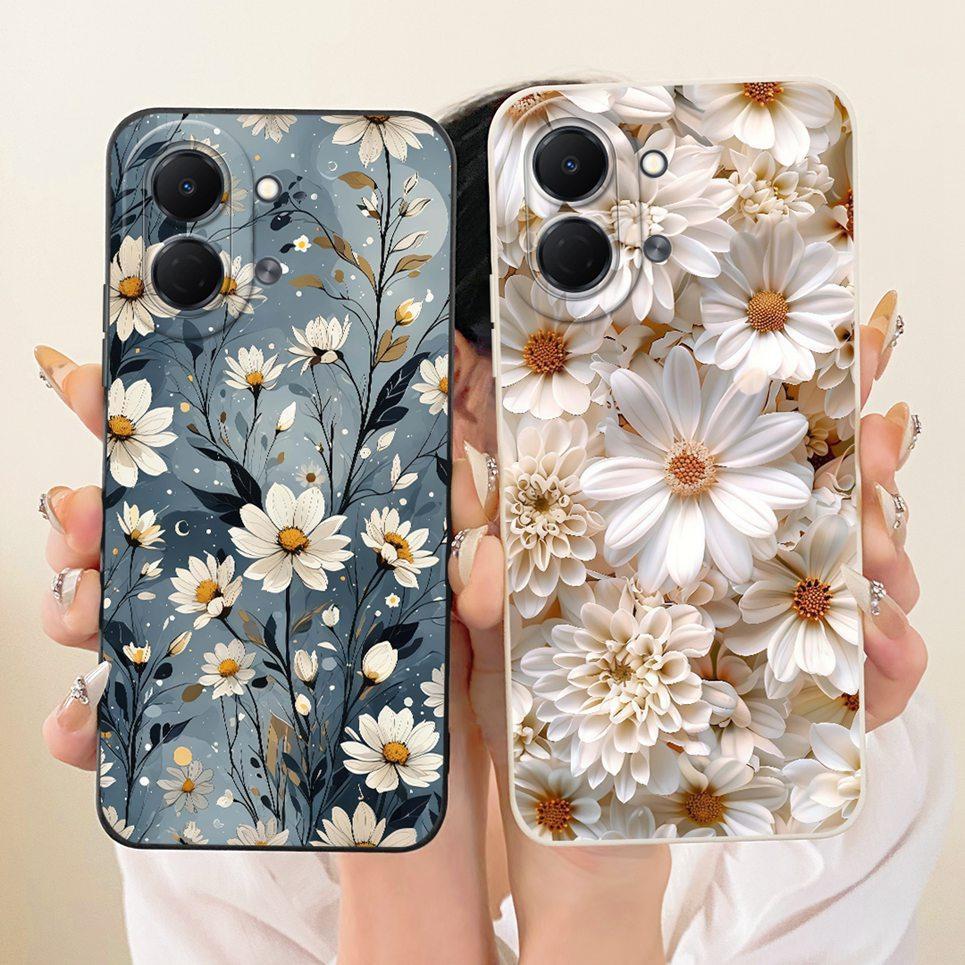 Ốp Lưng Mềm Silicon Lỏng Cho Tecno Spark GO 3 GO3 KN3 Ốp Điện Thoại Sang Trọng Nữ Tính Hoa Bướm Nơ Tranh Vỏ