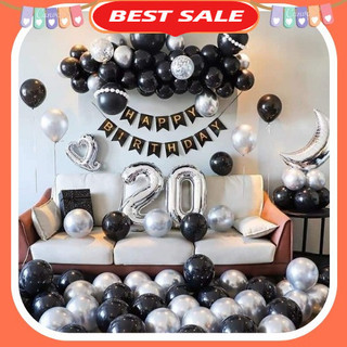 Set bong bóng trang trí sinh nhật tặng kèm số tuổi DF33