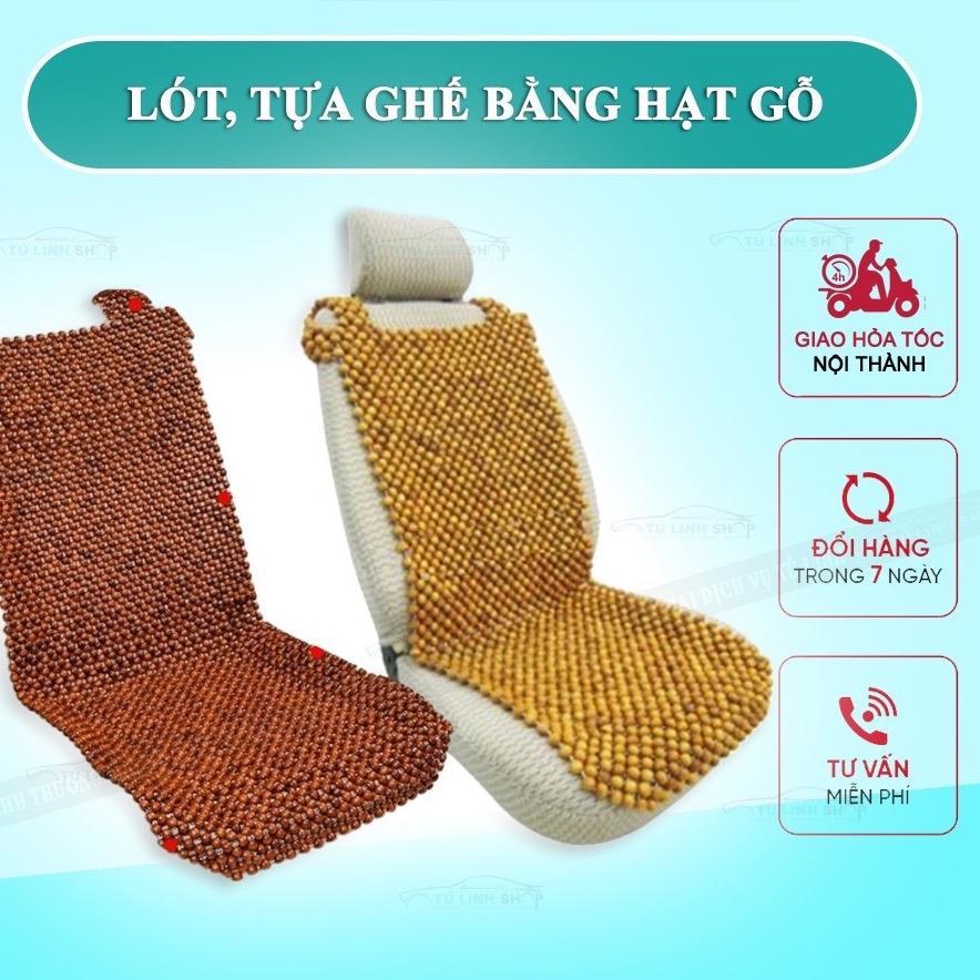 ￼Lót Ghế Ô Tô Hạt Gỗ Cao Cấp [Trùm Mũ Ghế, Vai Ghế]