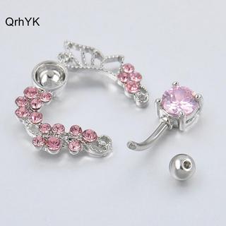 Miếng dán vòng 2 hình bướm màu hồng pastel, xuống rốn dễ dàng sử dụng - Thời trang nữ