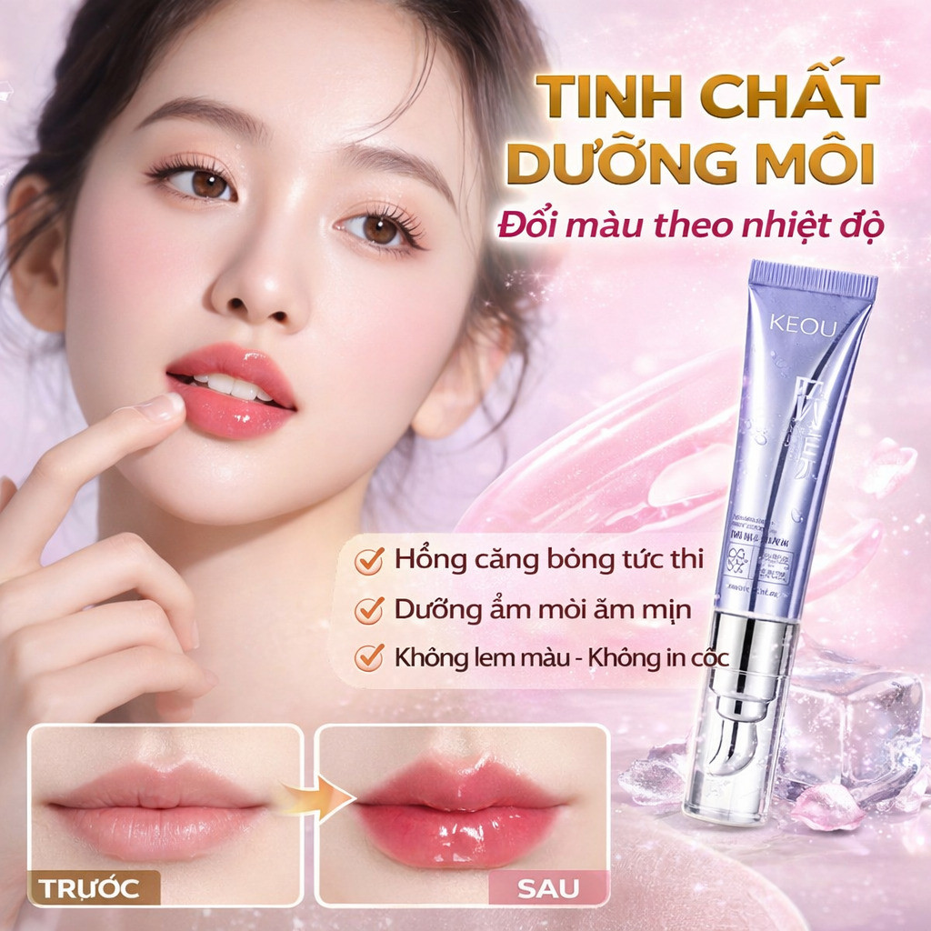 Serum collagen đổi màu cho môi / Serum dưỡng môi / Serum dưỡng ẩm cho môi / Serum dưỡng môi mềm mại và mịn màng/serum cho môi/Tinh Chất Dầu Dưỡng Môi Đổi Màu/Làm Mịn Nếp Nhăn son dưỡng